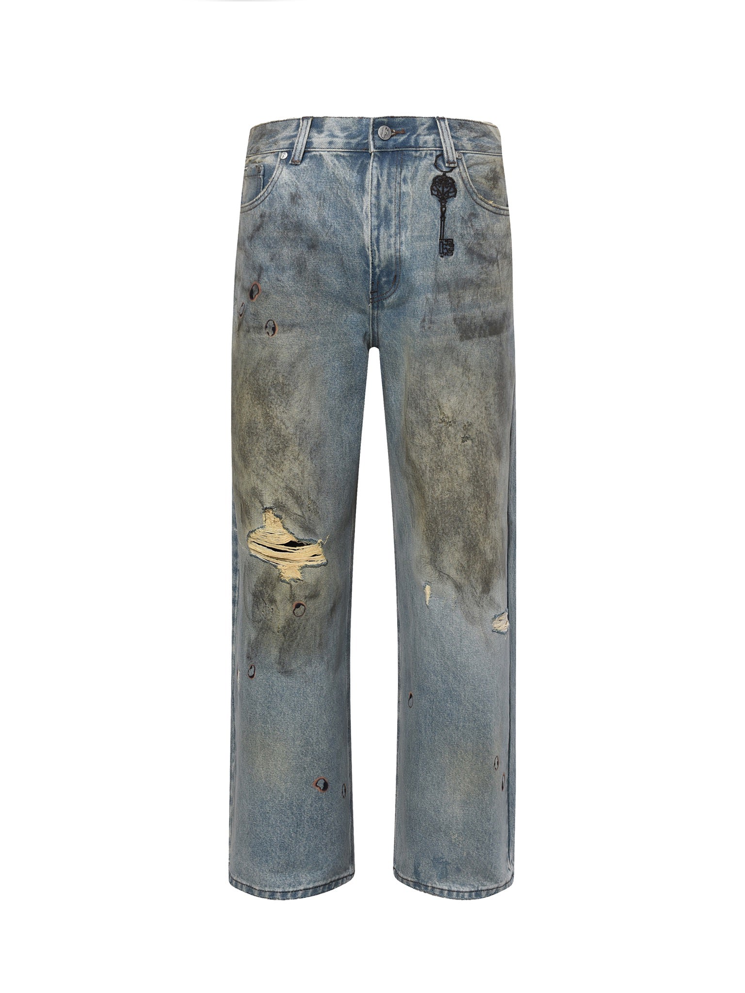 Dirty-Washed Brushing Wax Baggy Denim – Lowheads