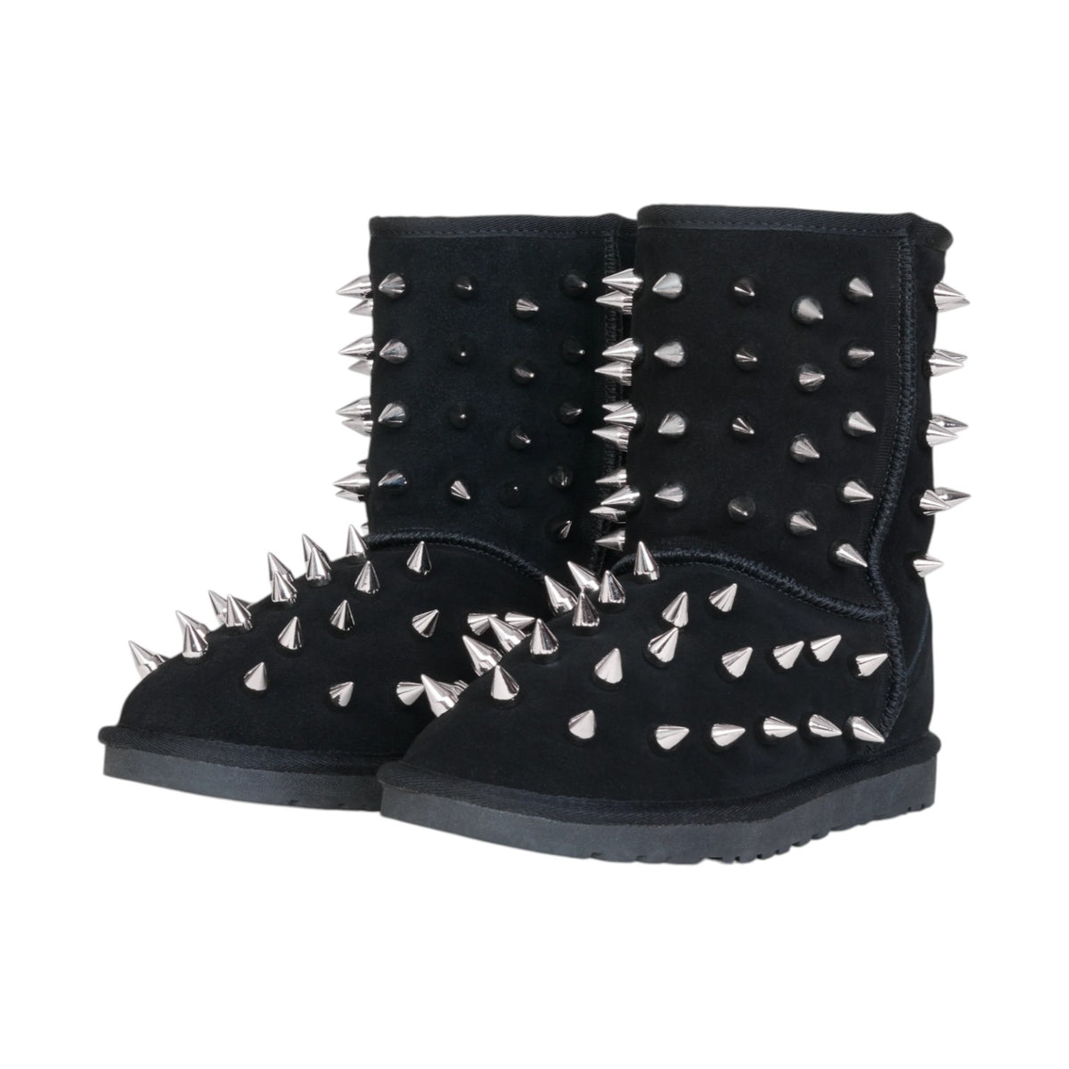 prngrphy Studded Suede Boot XL - ULTRA BLACK