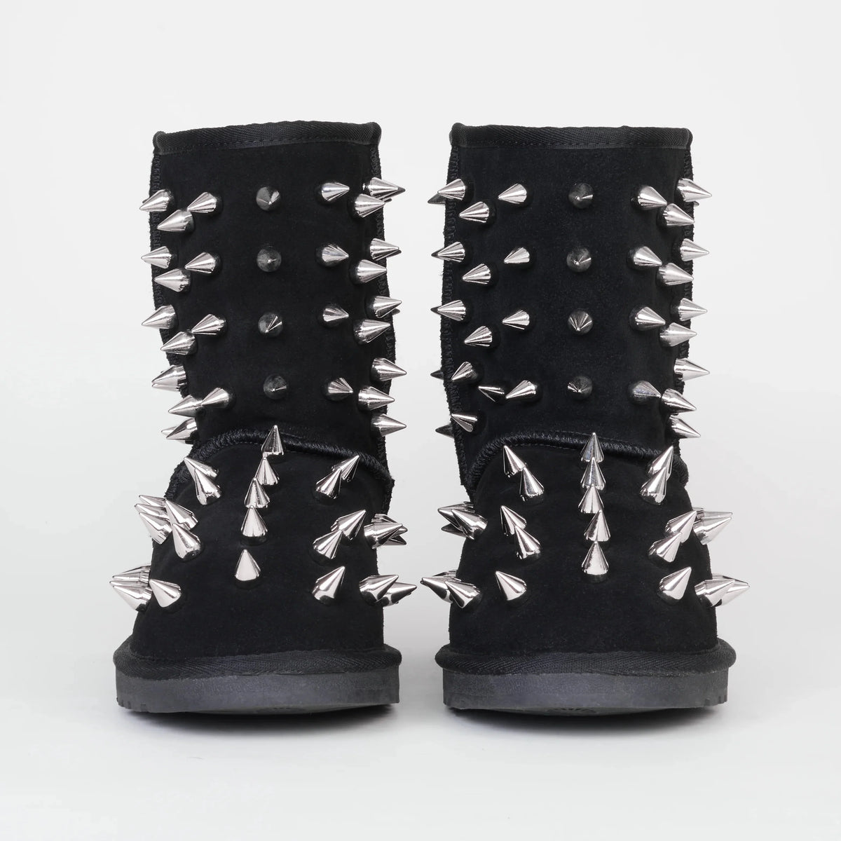 prngrphy Studded Suede Boot XL - ULTRA BLACK