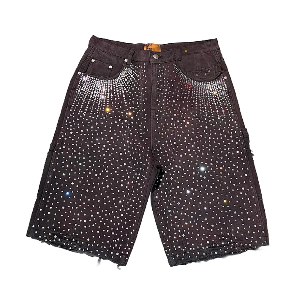 Redial 20k Diamond Jorts in Washed Black