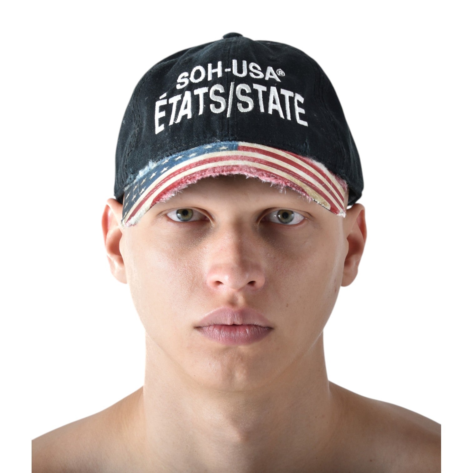 ÉTATS - Distressed Cap Black