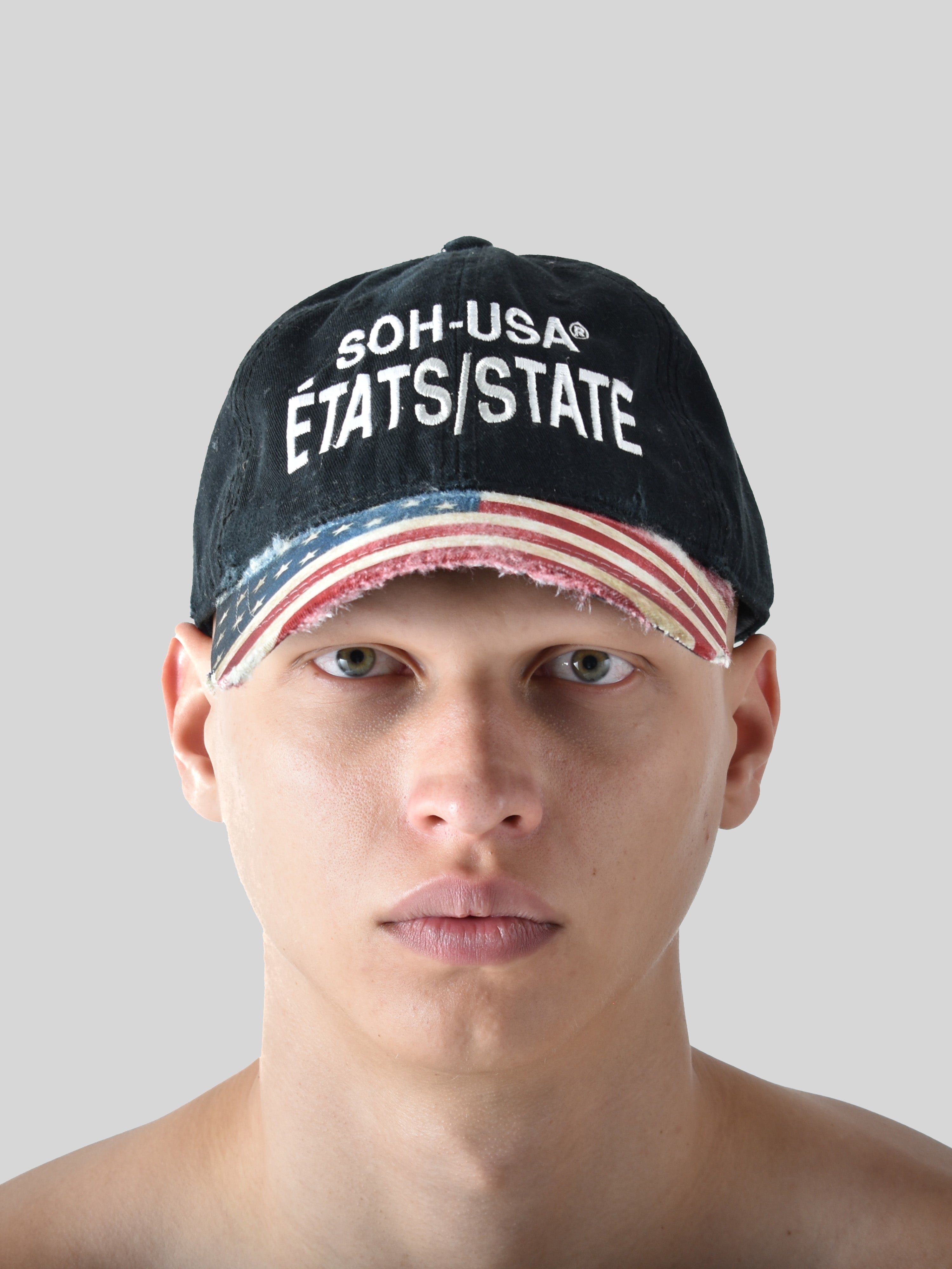 ÉTATS - Distressed Cap Black