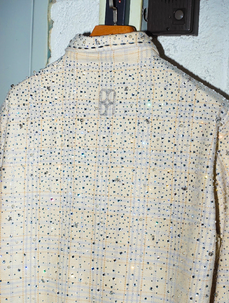 20K Diamond Pearl Shirt in Beige