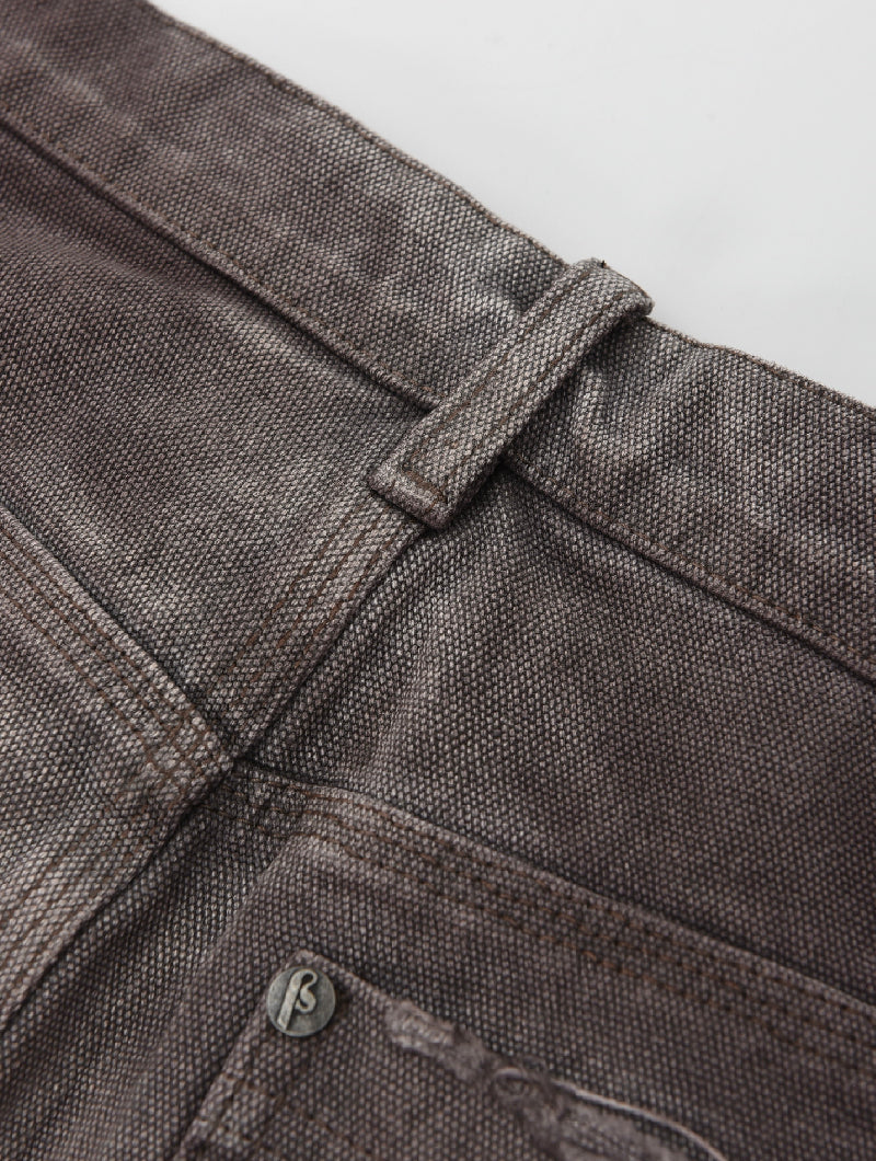 Redial 20k Diamond Jorts in Washed Brown