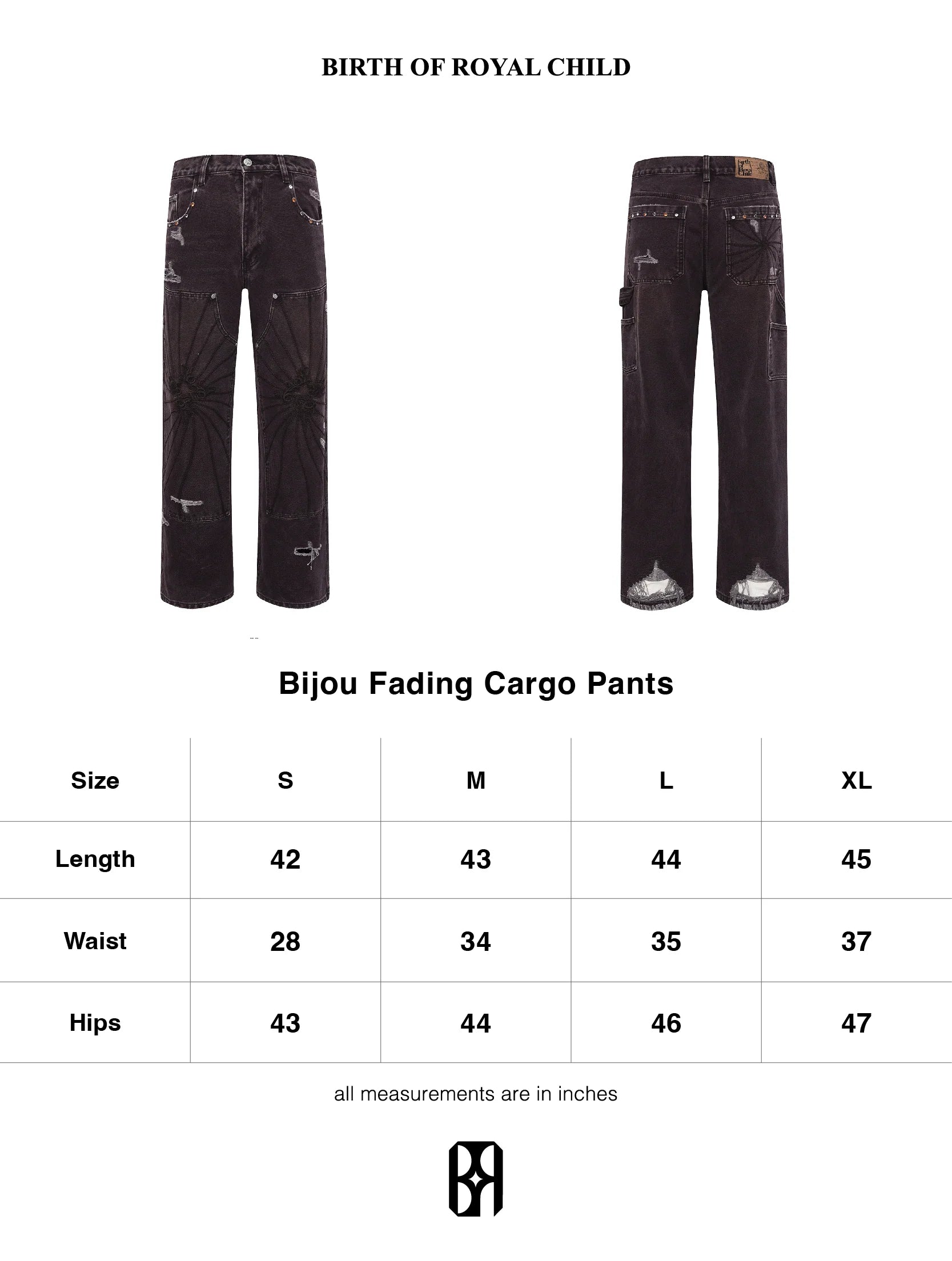 Faded Cargo Pants [Large]