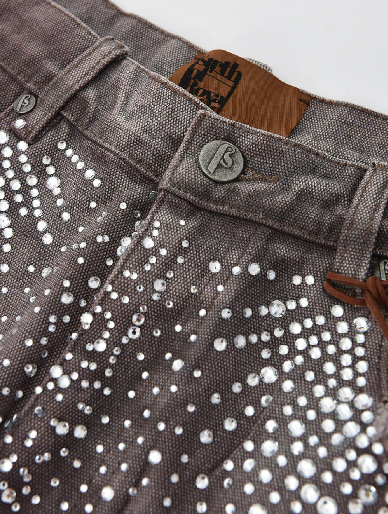 Redial 20k Diamond Jorts in Washed Brown – Lowheads