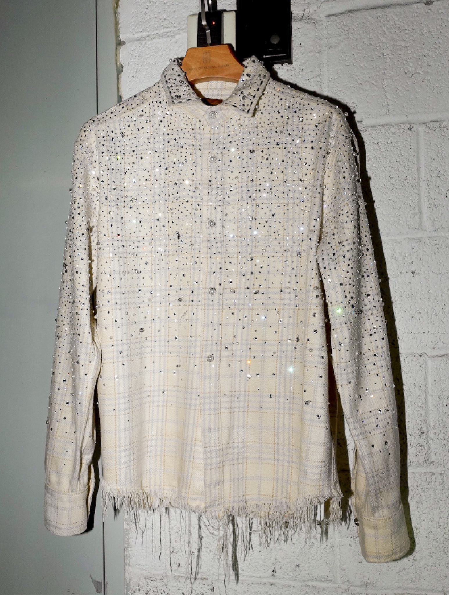 20K Diamond Pearl Shirt in Beige