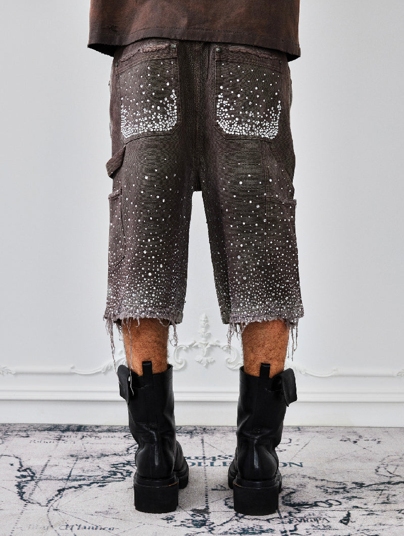 Redial 20k Diamond Jorts in Washed Brown – Lowheads