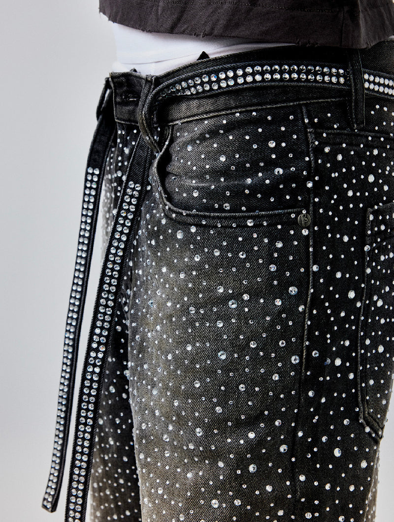 3D Printing Washed 20k Swarovski Diamond Boro Denim Black