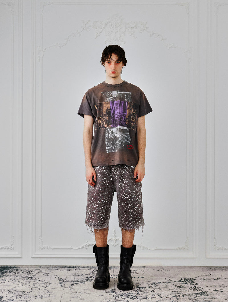 Redial 20k Diamond Jorts in Washed Brown – Lowheads