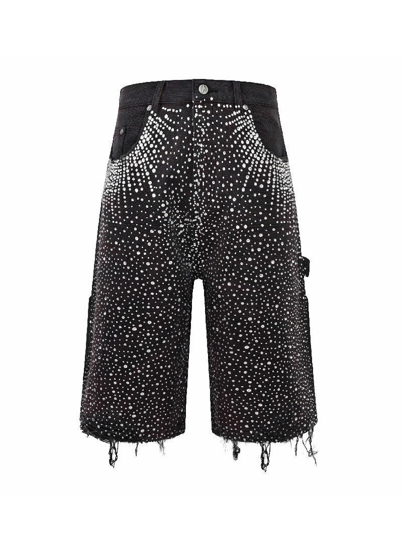Redial 20k Diamond Jorts in Washed Black
