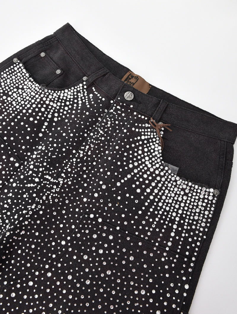 Redial 20k Diamond Jorts in Washed Black