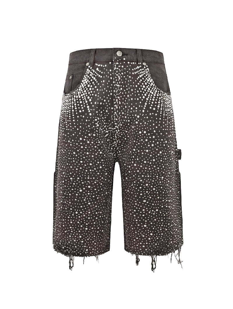 Redial 20k Diamond Jorts in Washed Brown