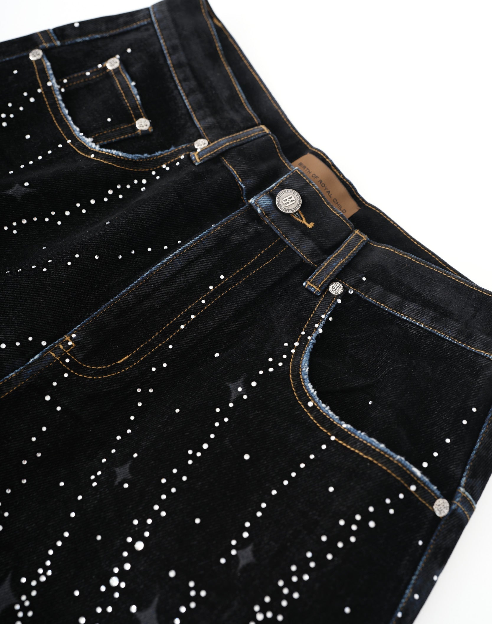 20K Diamond Starlight Denim Shorts IN Black