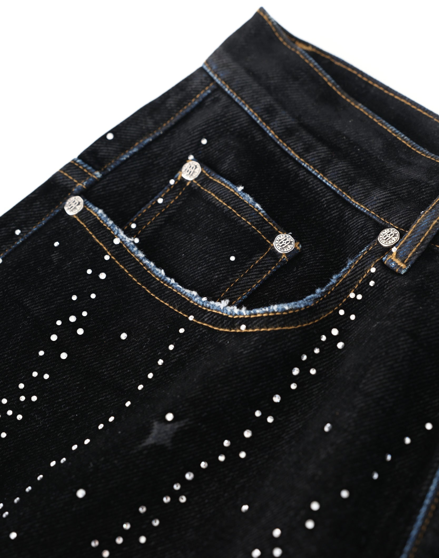 20K Diamond Starlight Denim Shorts IN Black