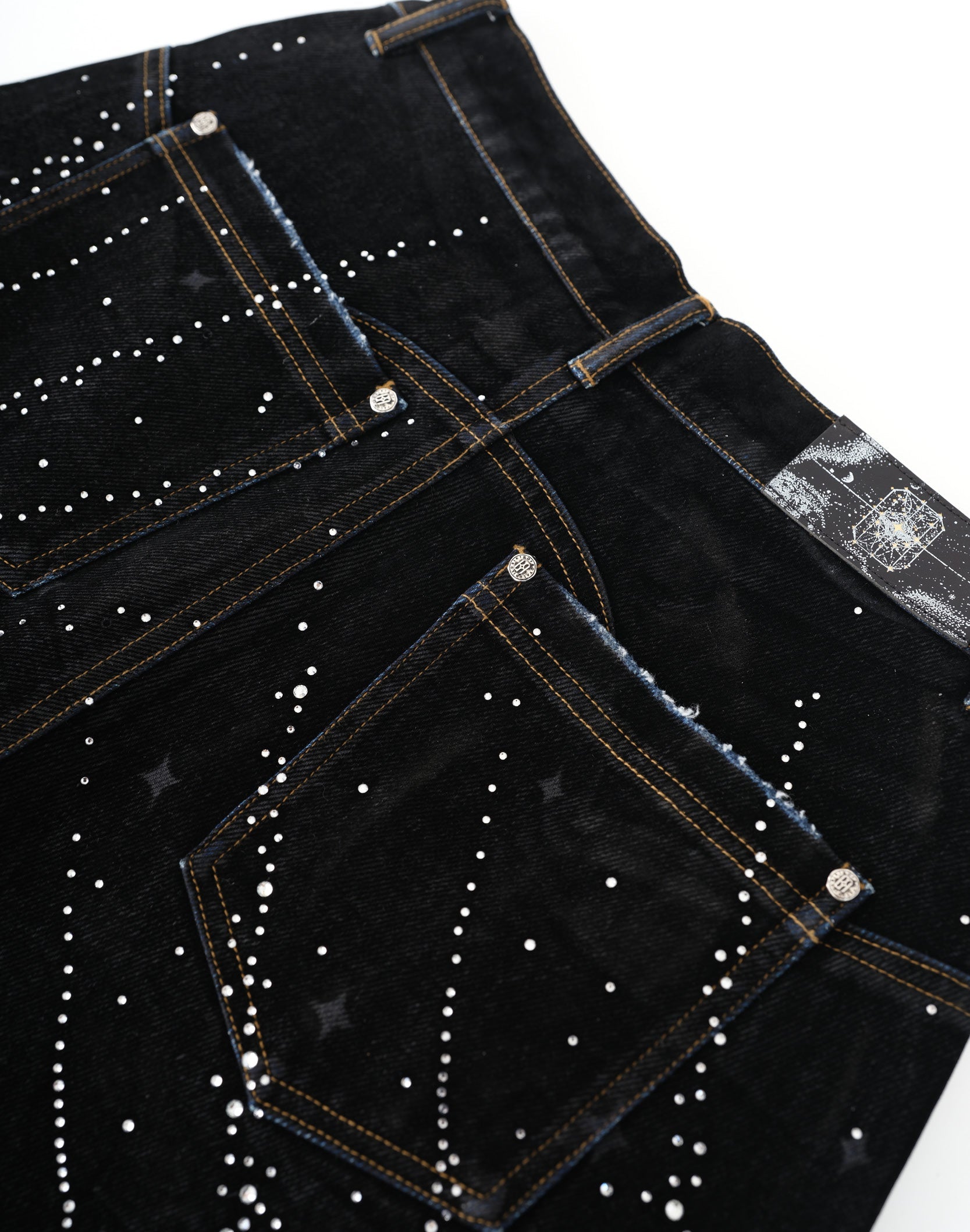 20K Diamond Starlight Denim Shorts IN Black