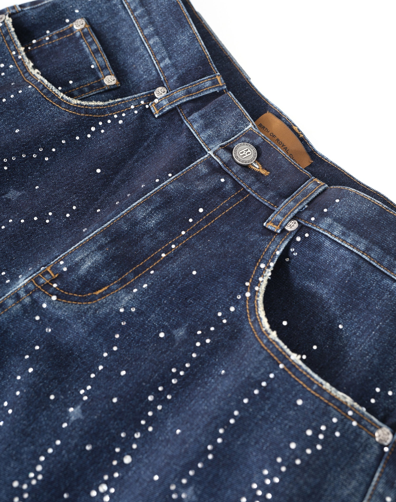 20K Diamond Starlight Denim Shorts IN Blue