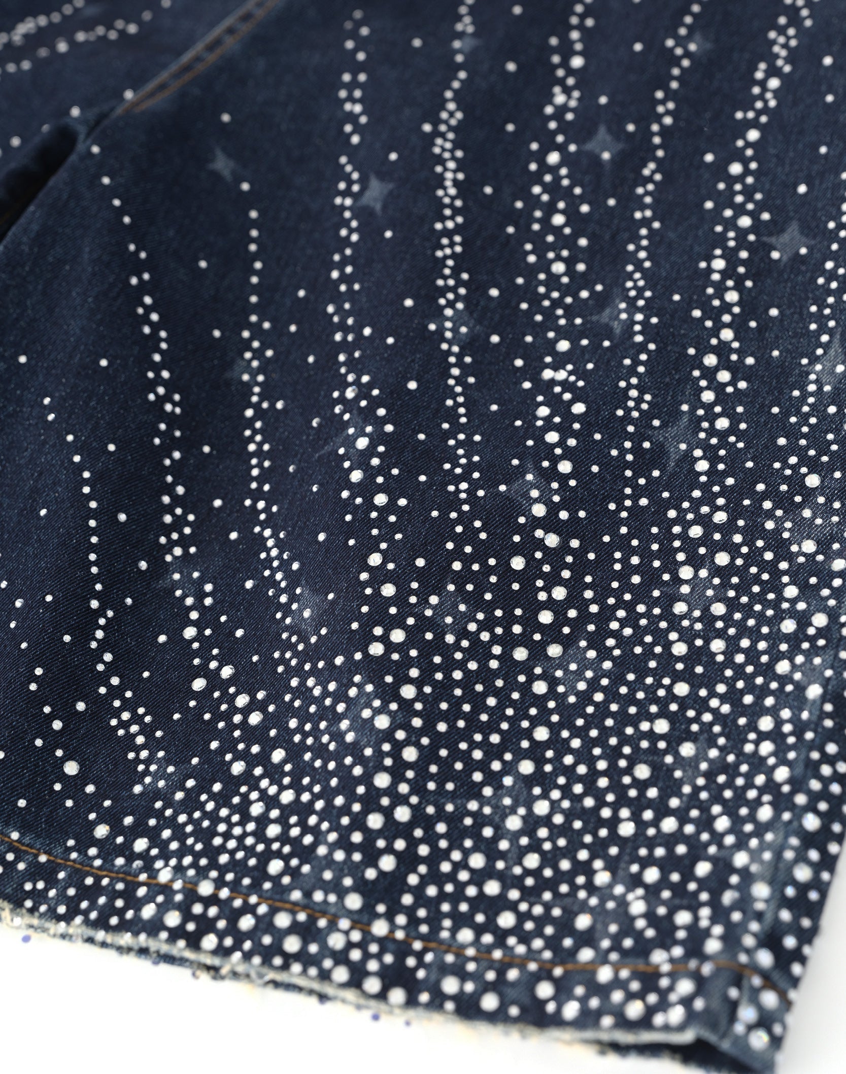 20K Diamond Starlight Denim Shorts IN Blue