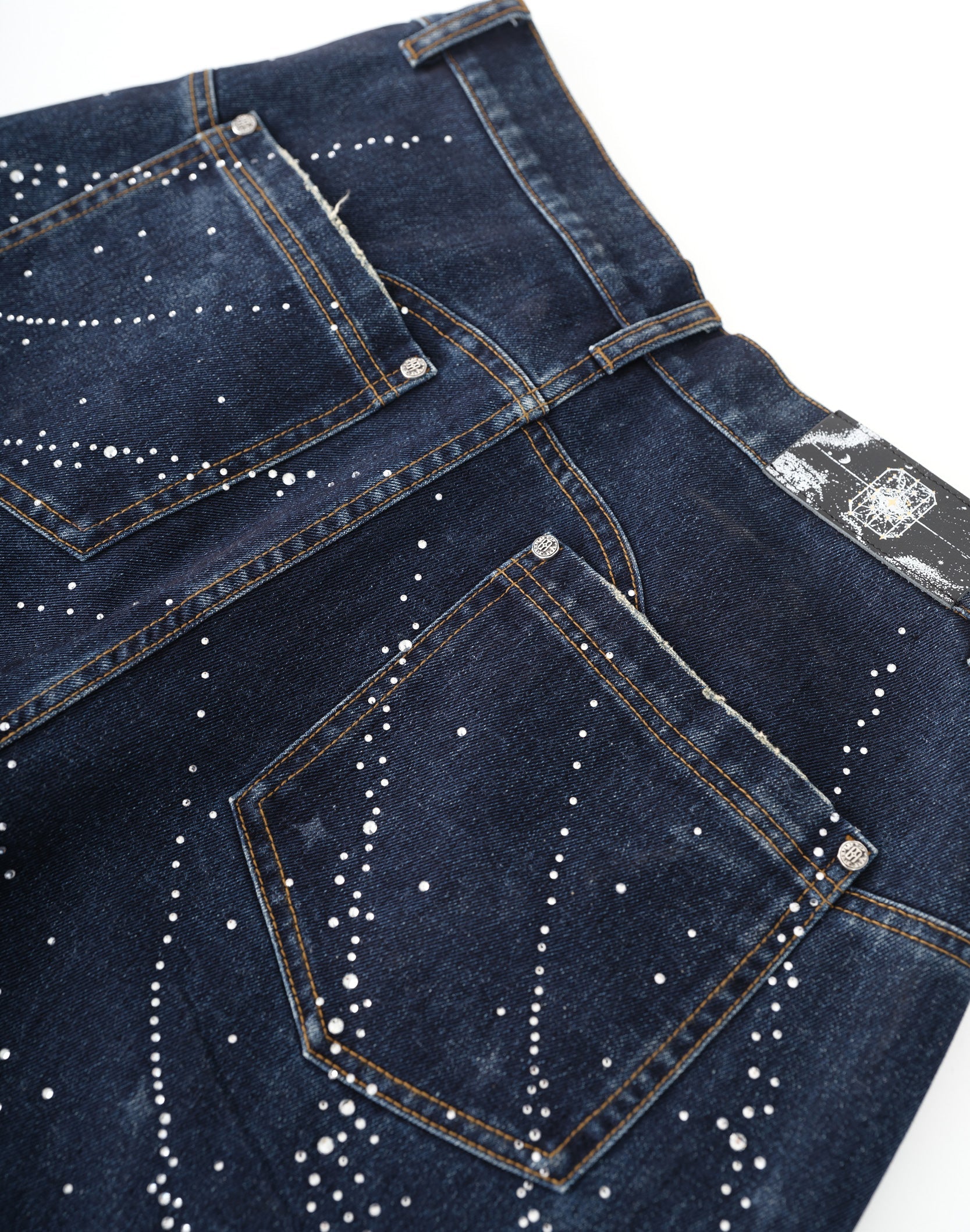 20K Diamond Starlight Denim Shorts IN Blue