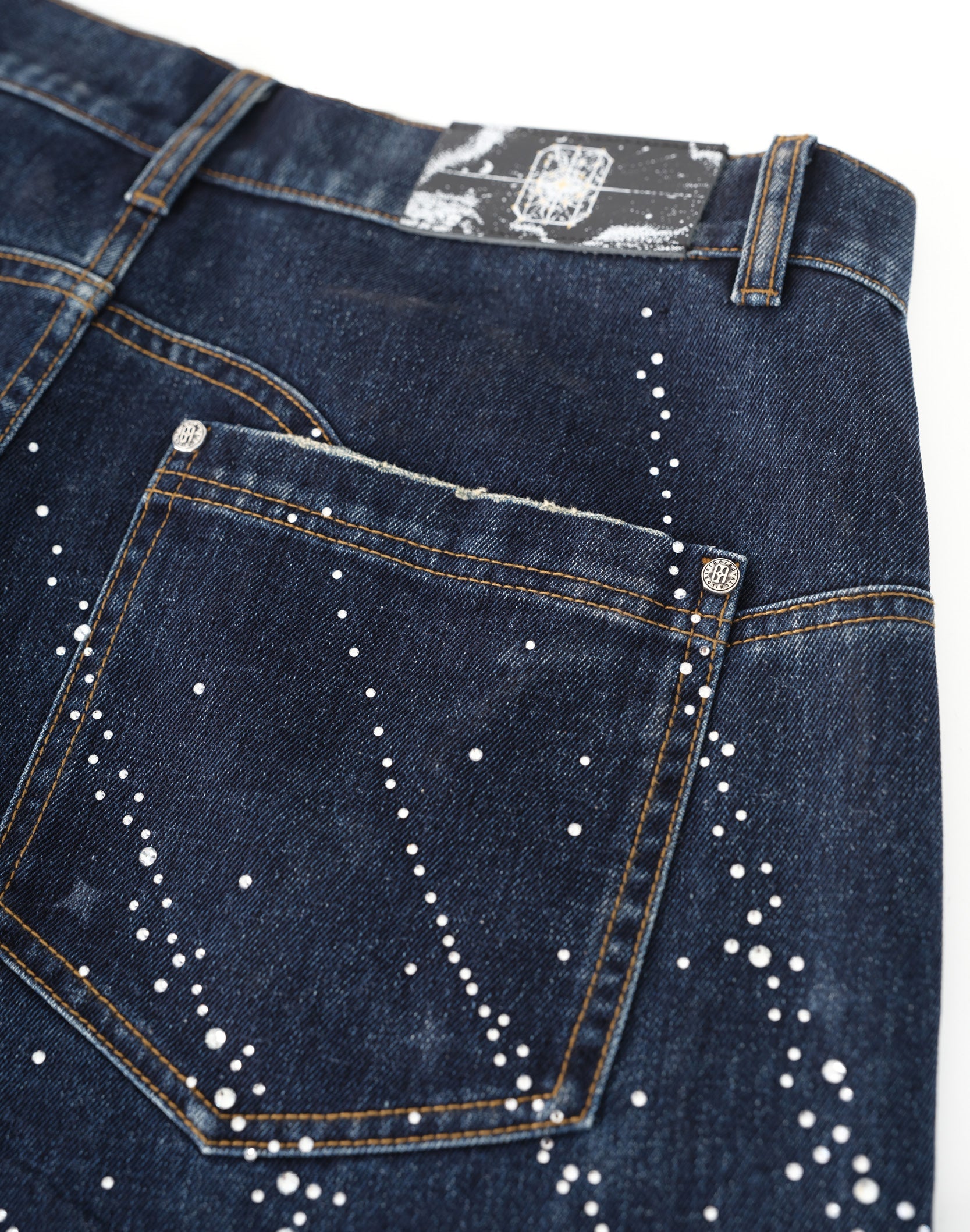 20K Diamond Starlight Denim Shorts IN Blue