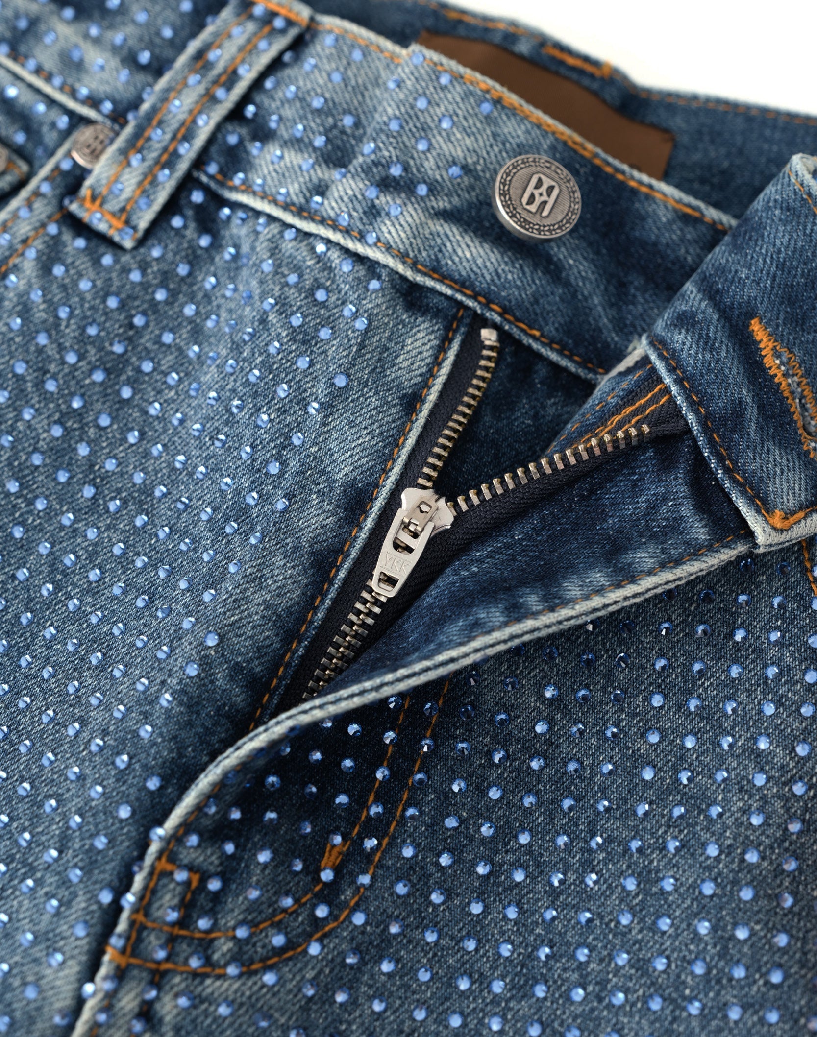 20K Diamond Stellar Denim Pants IN Blue