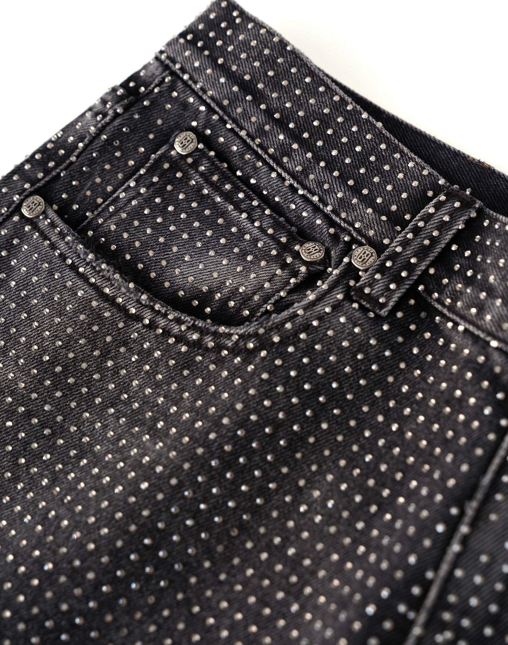 20K Diamond Stellar Denim Pants IN Black