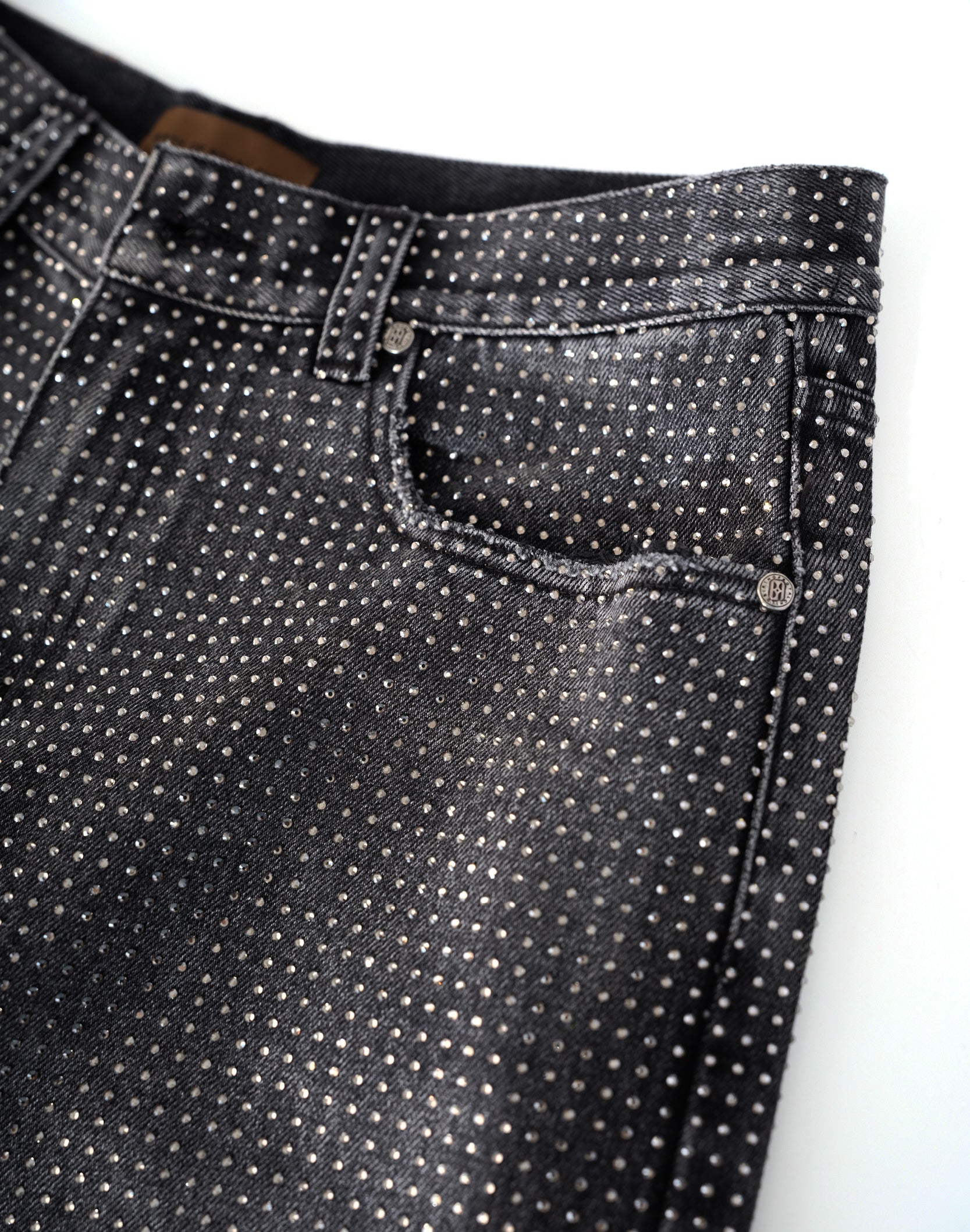 20K Diamond Stellar Denim Pants IN Black