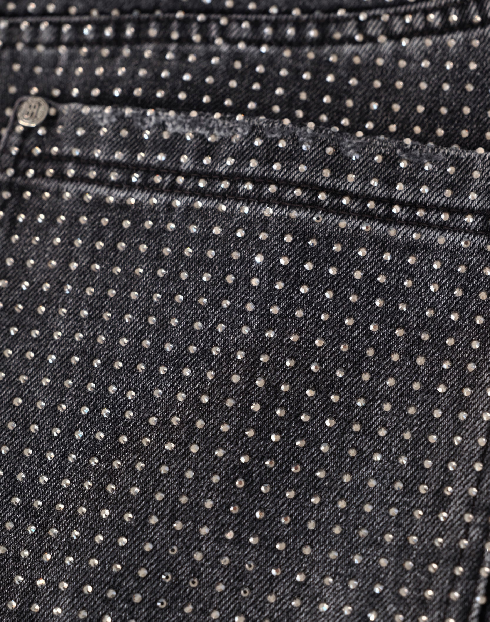 20K Diamond Stellar Denim Pants IN Black