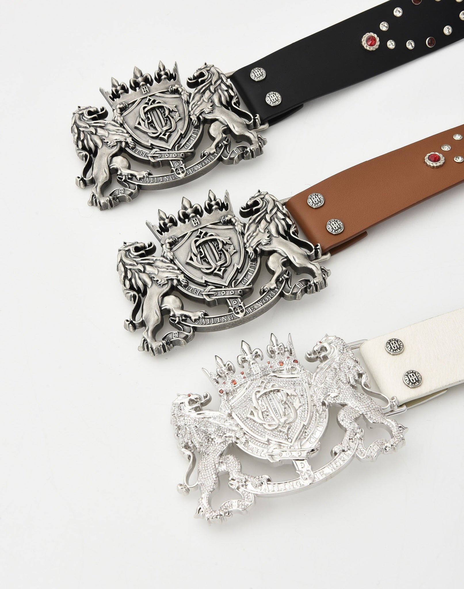 Lion Medal Leather Belt