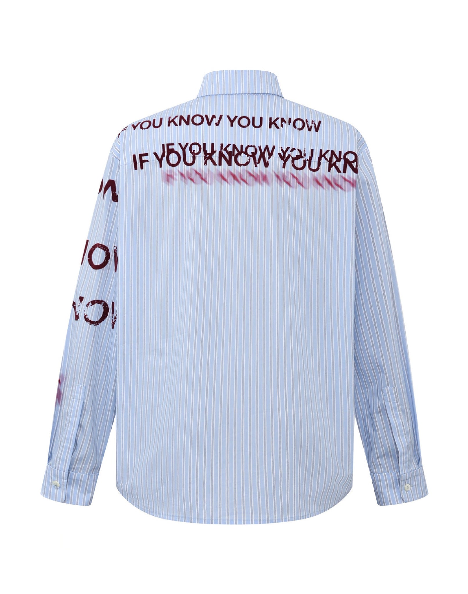 IF YOU KNOW Velour Letter Shirt