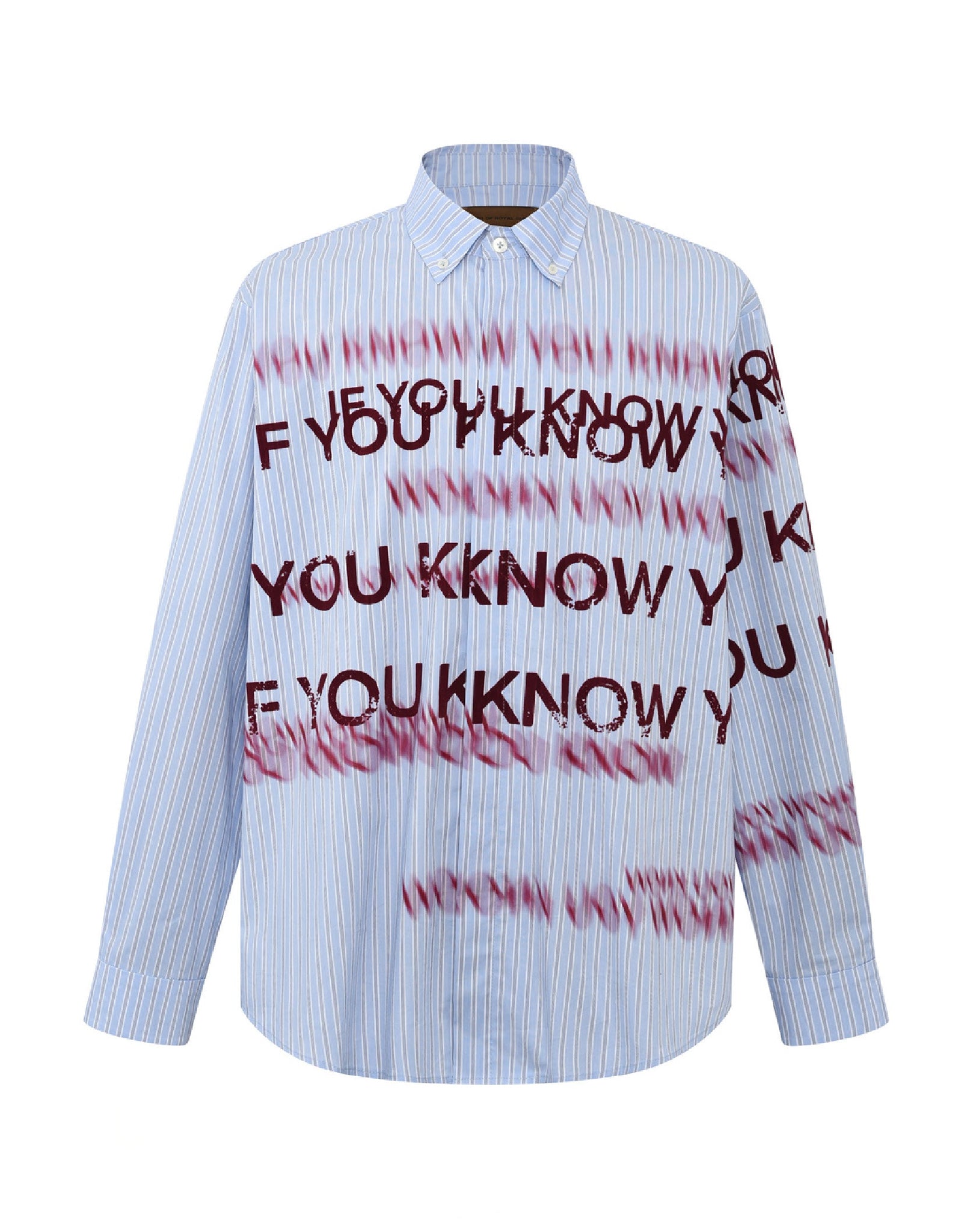 IF YOU KNOW Velour Letter Shirt