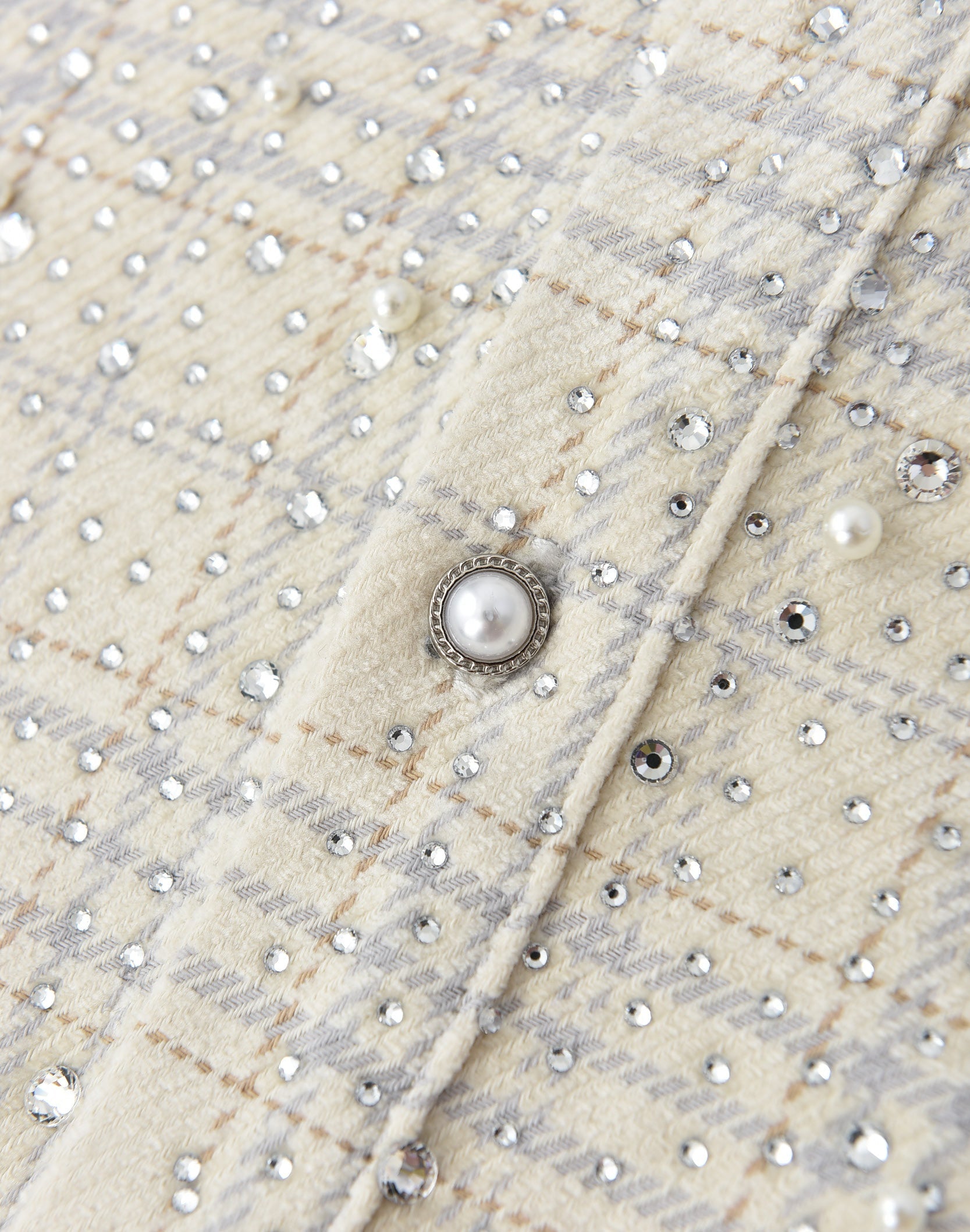 20K Pearl Diamond Shirt Beige