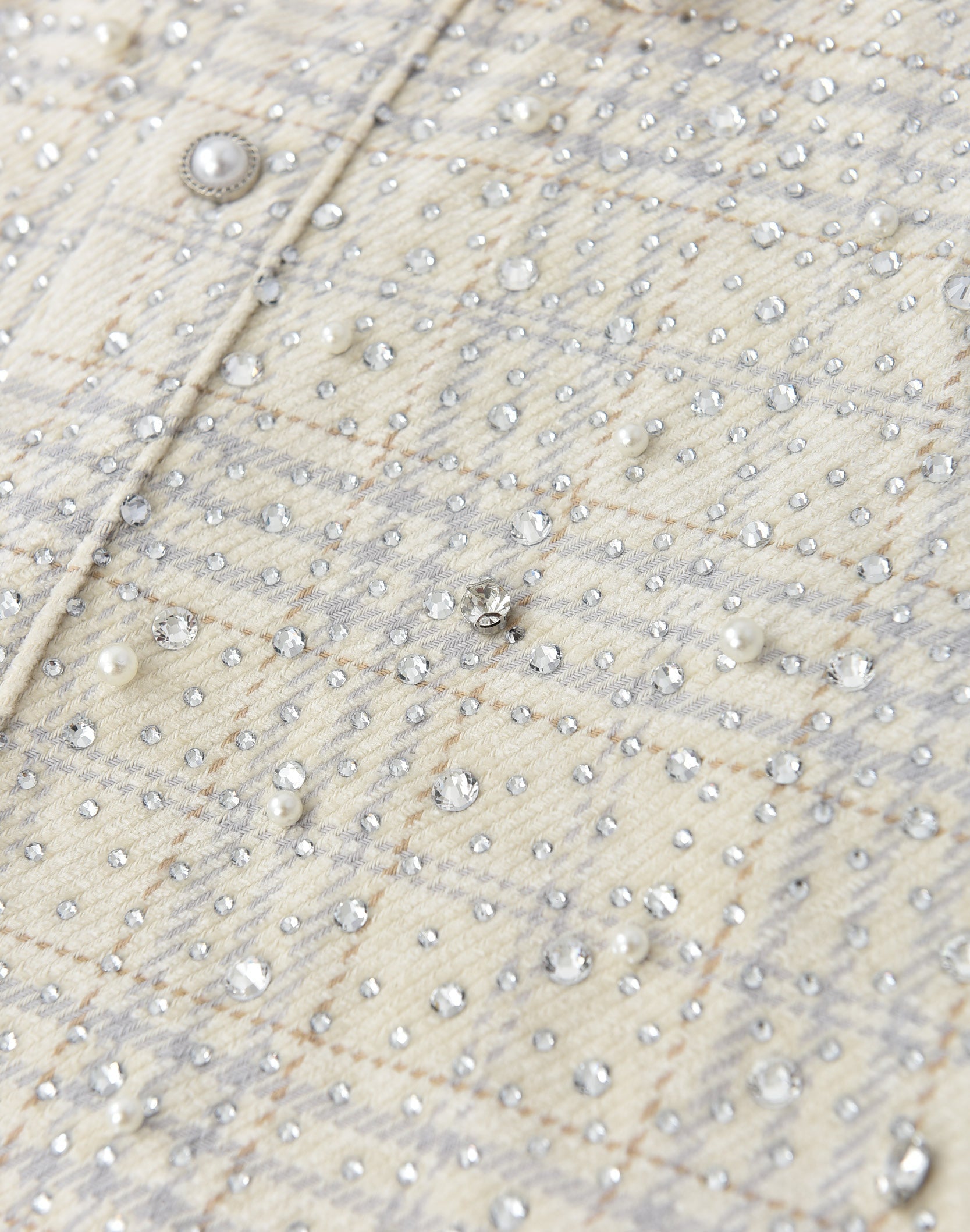 20K Pearl Diamond Shirt Beige