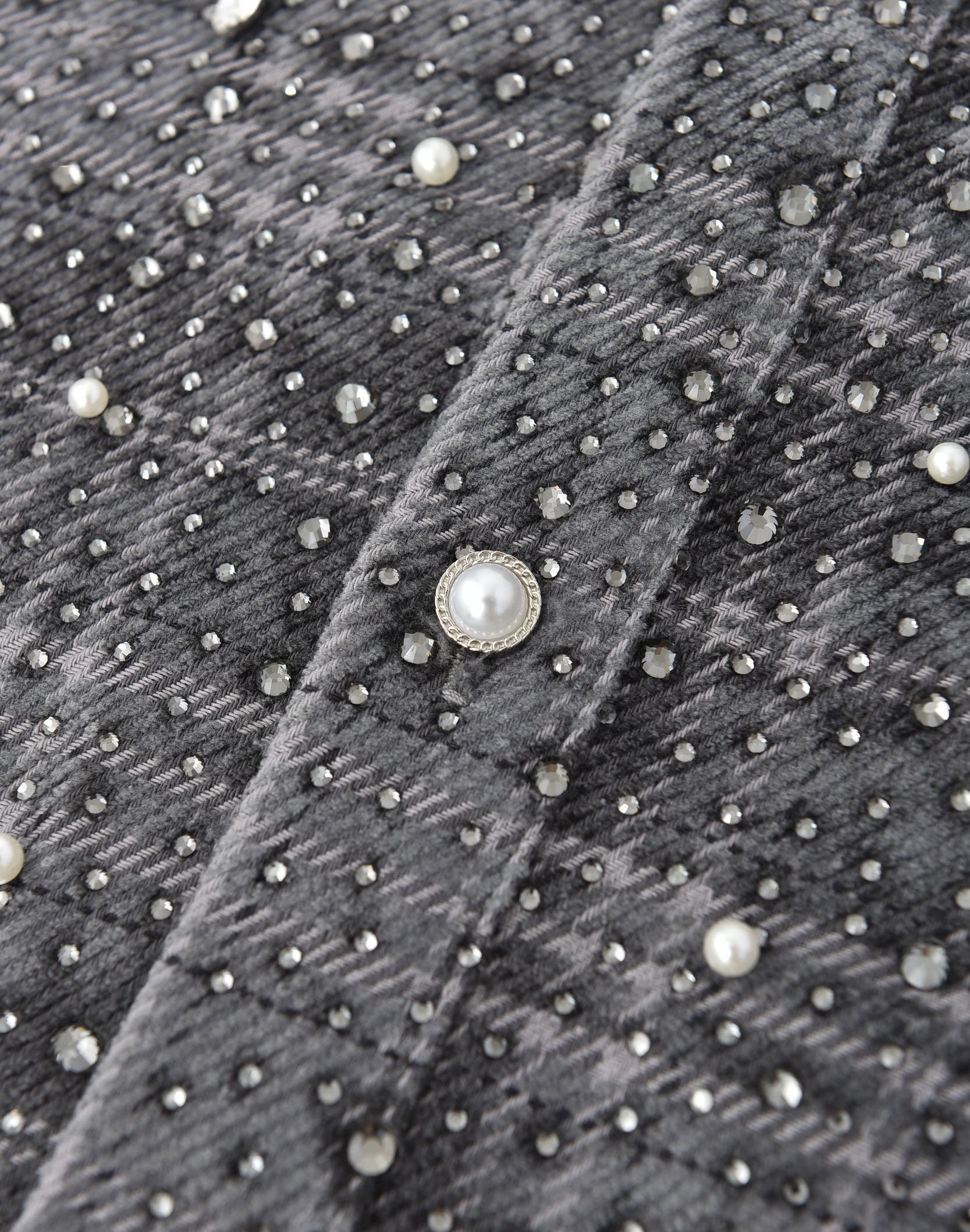 20K Pearl Diamond Shirt Grey