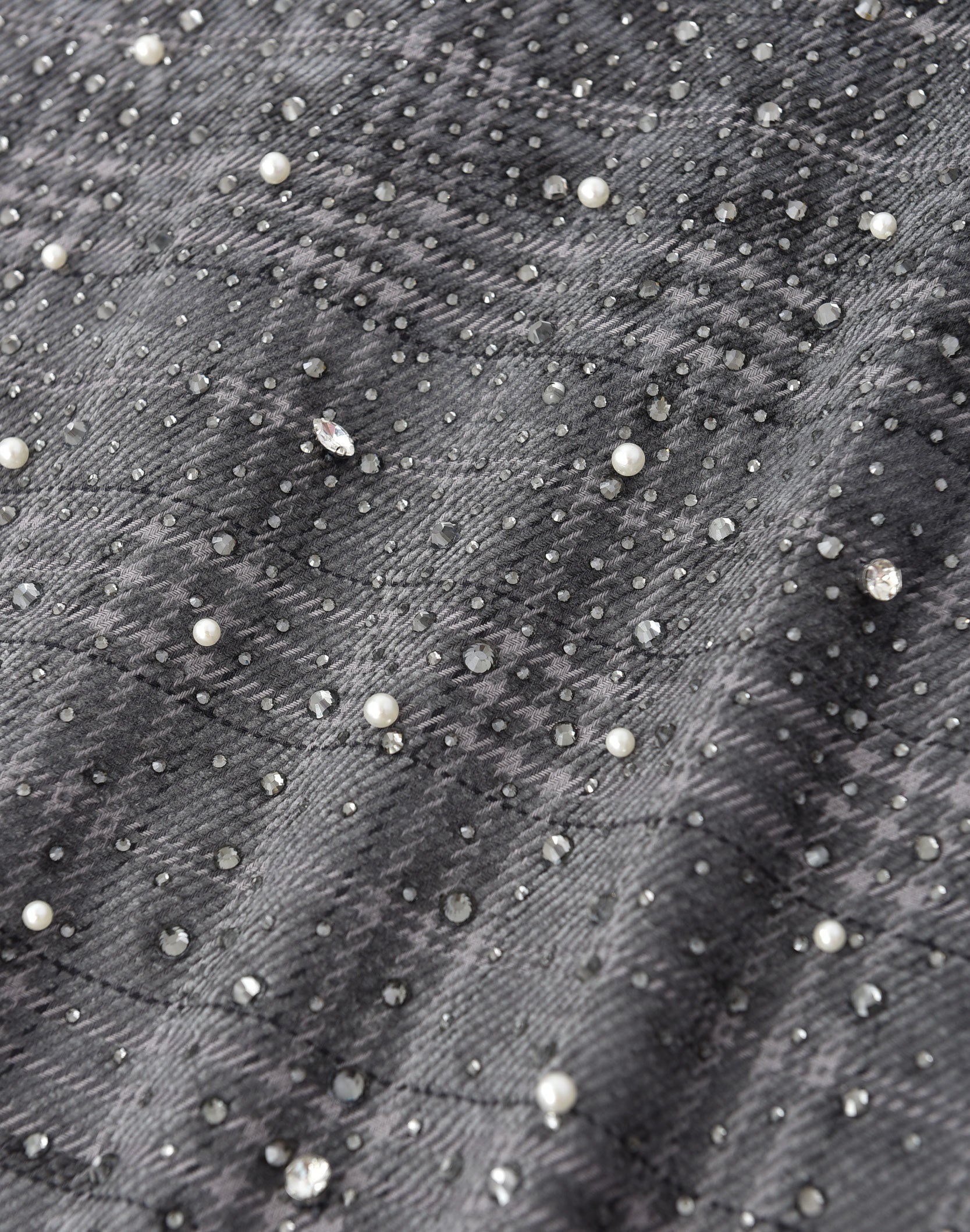20K Pearl Diamond Shirt Grey