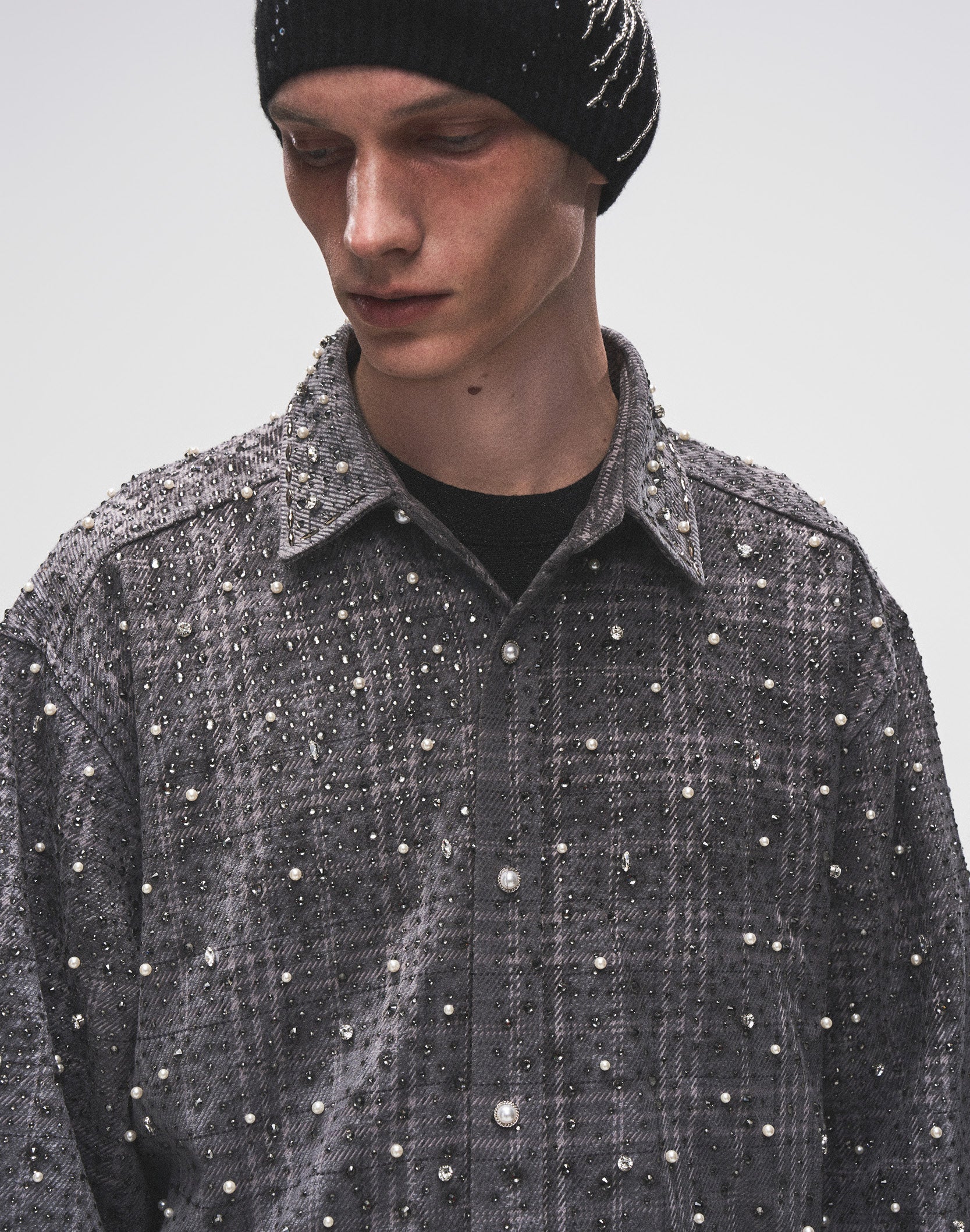 20K Pearl Diamond Shirt Grey