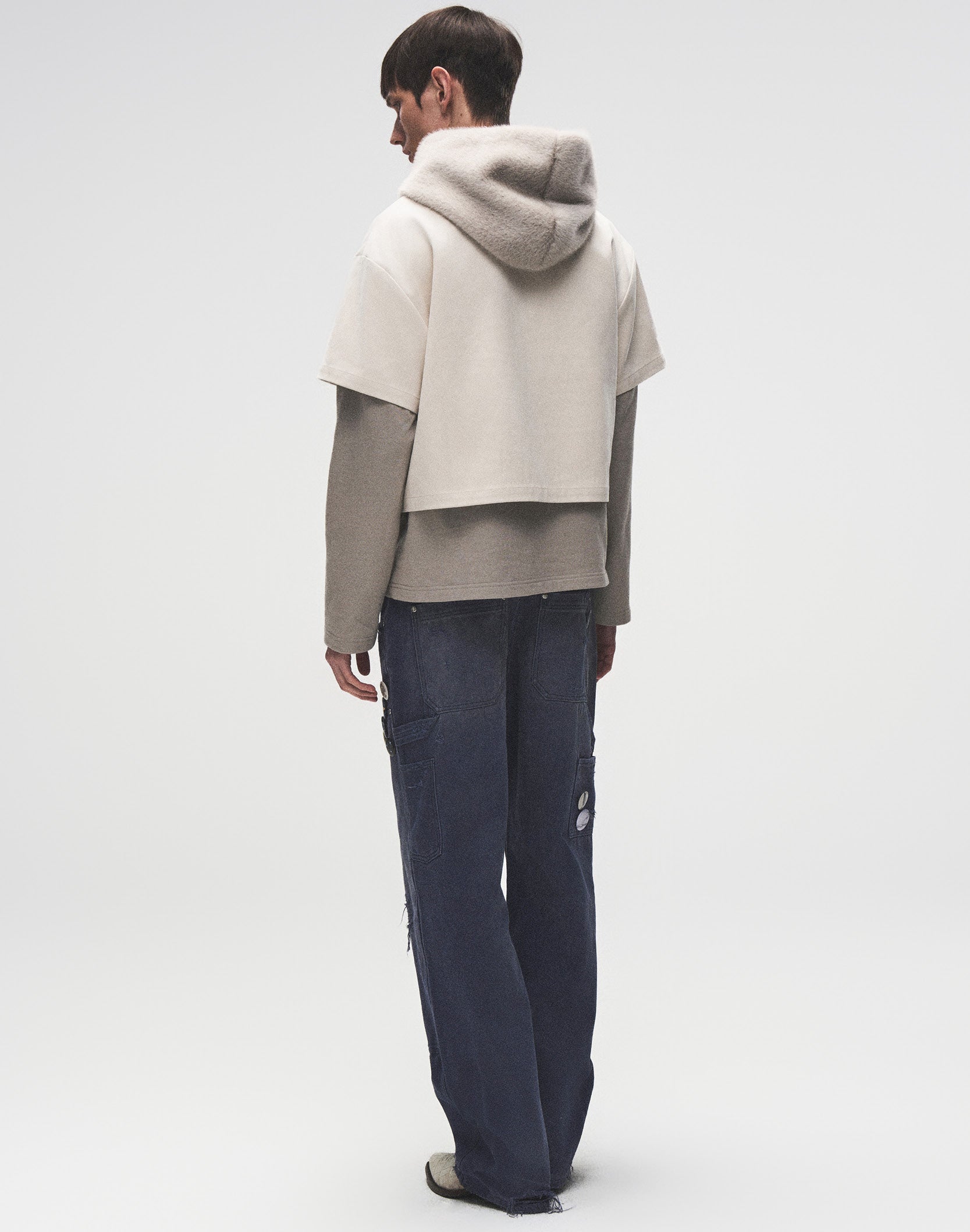 1920s Vintage Blue Pin Emblem Workwear Trousers