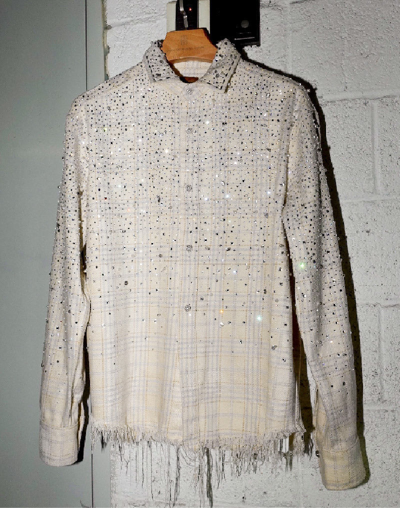 20K Pearl Diamond Shirt Beige