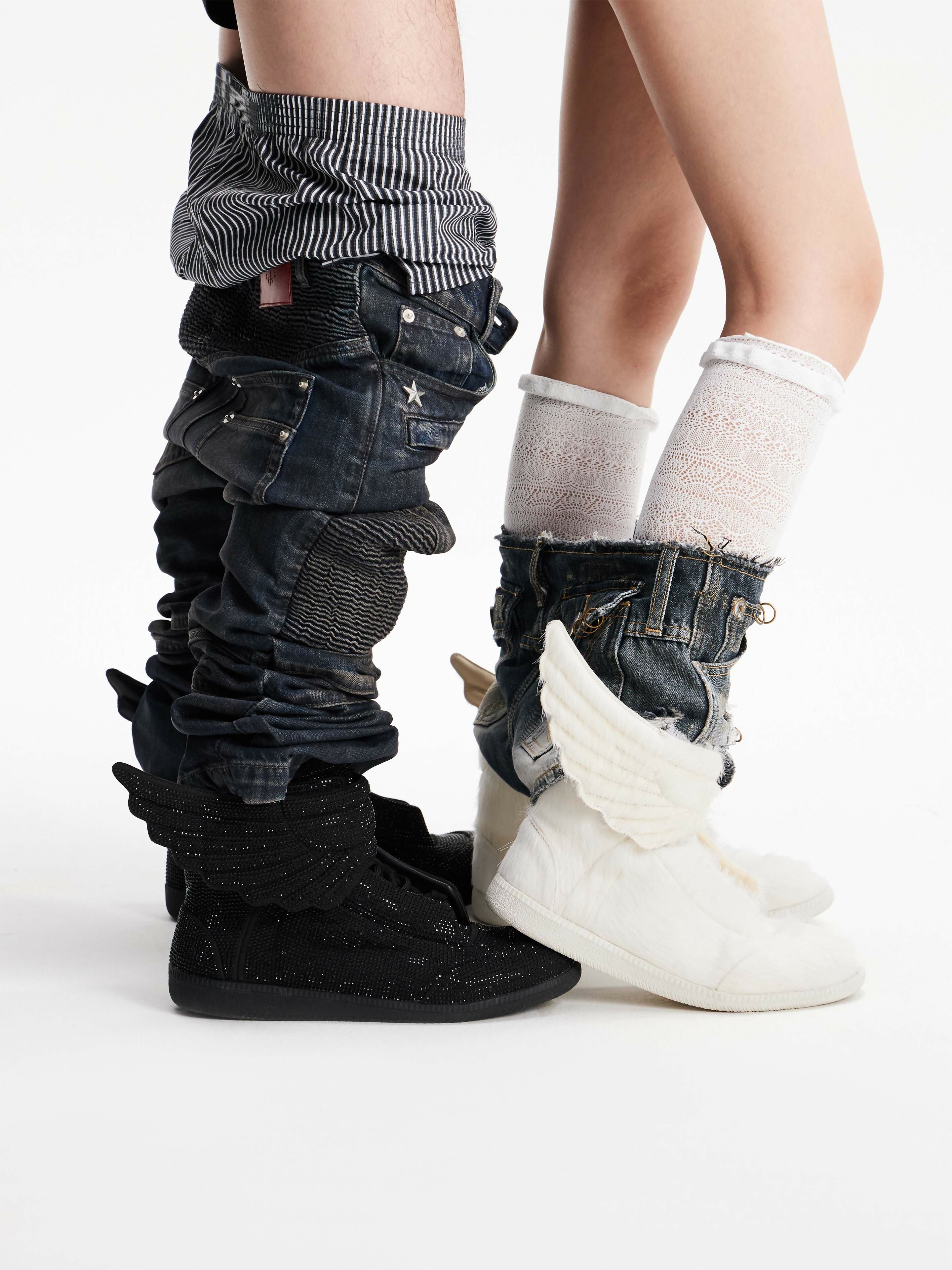 NINE-STAR PLEATED JEANS