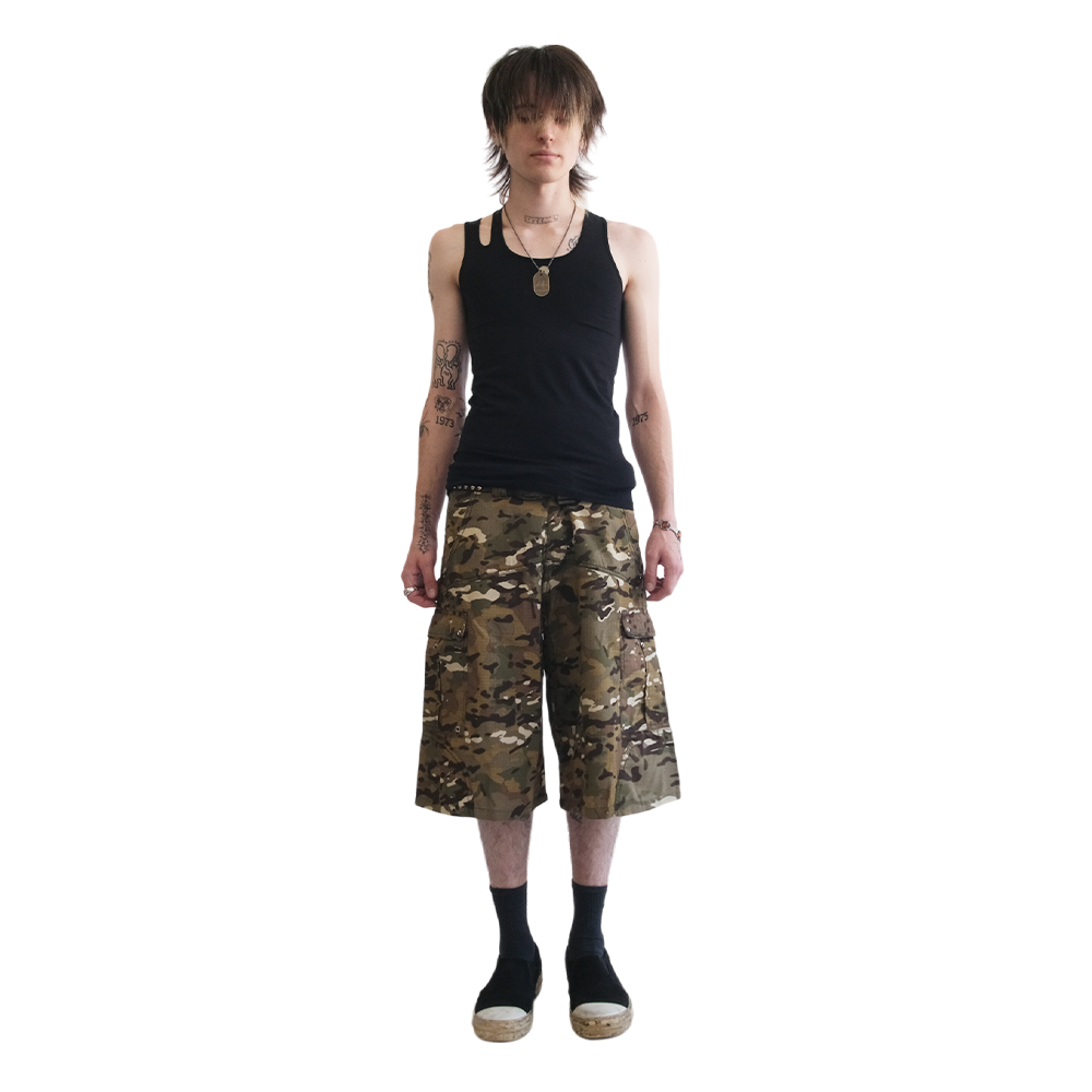 EXTENDED CAMO SHORTS