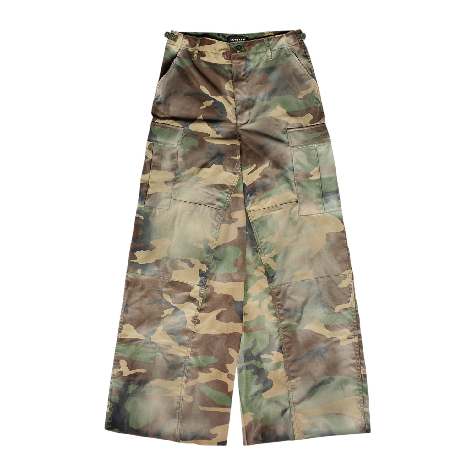 MUD WASHED CAMO CARGO PANTS