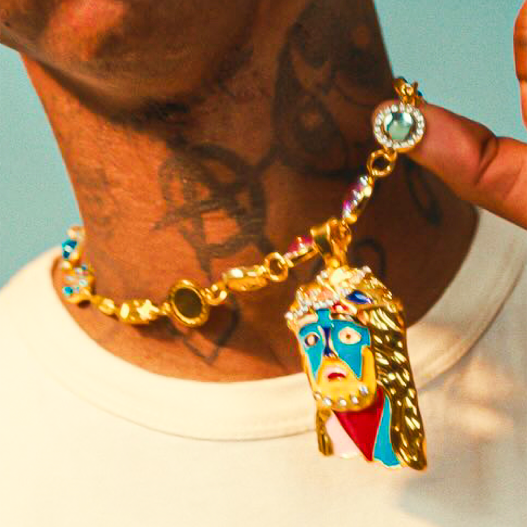 Lucky Charm Mona Lisa Jesus Chain