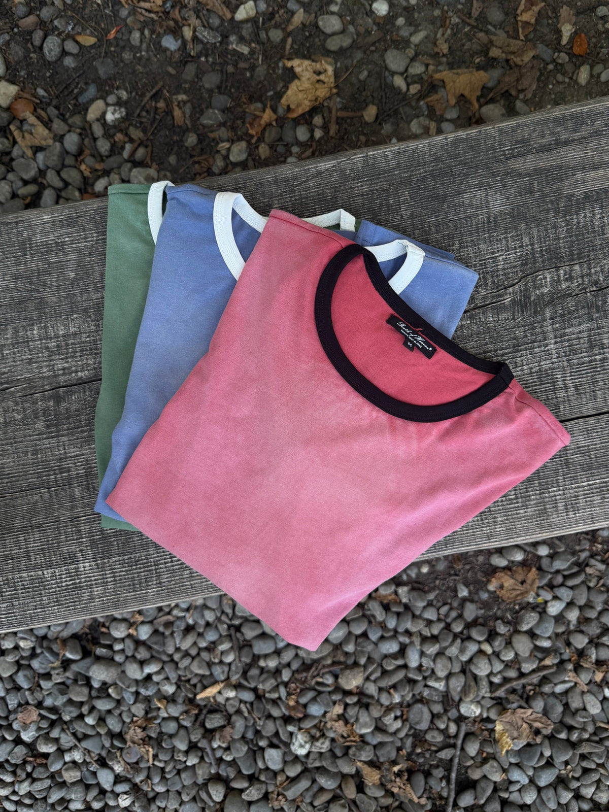 ASSAN RINGER TEE - Washed Green