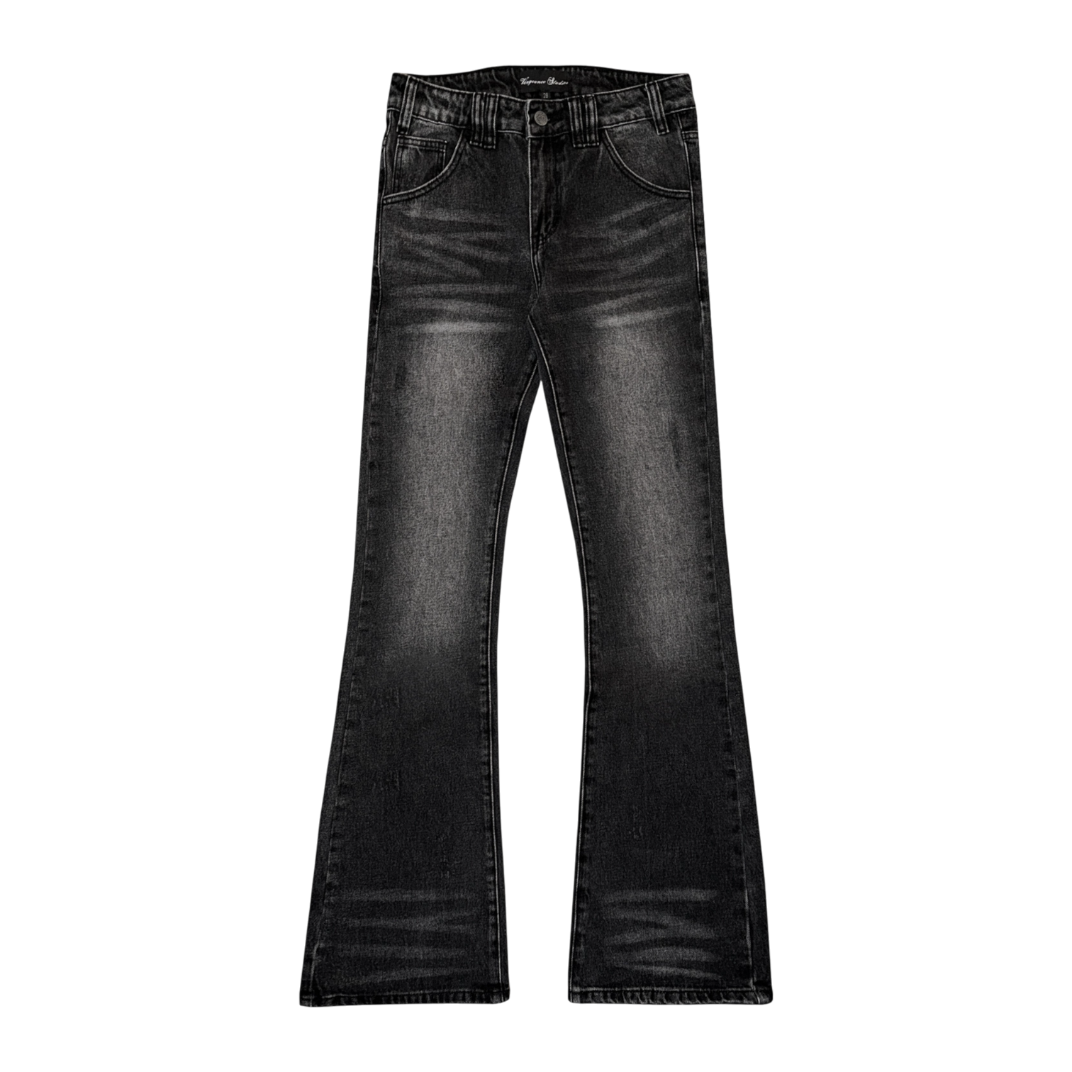 "CORE" FLARE JEANS (BLACK WASH)