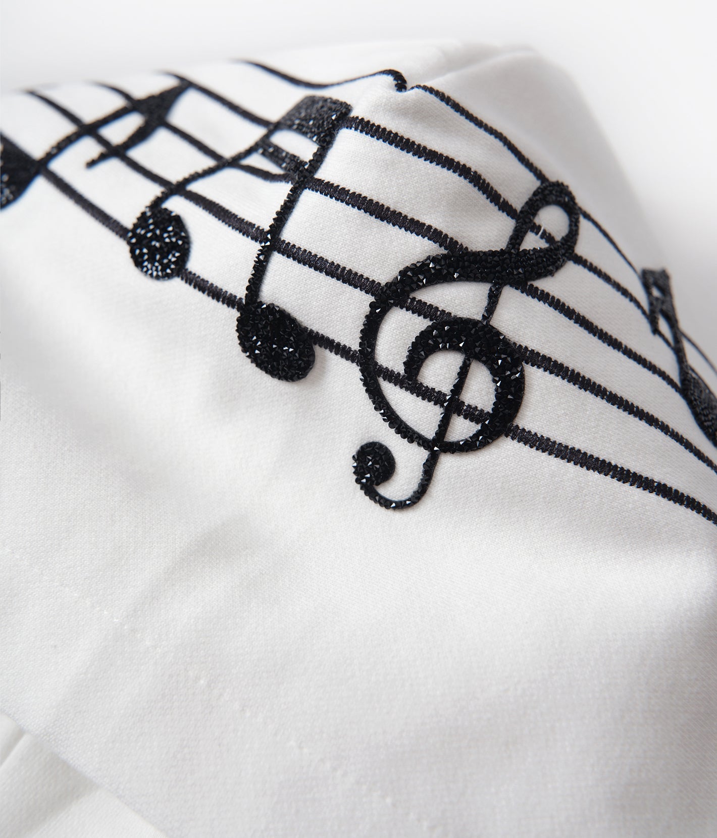Crystal Notes Raglan Hoodie White