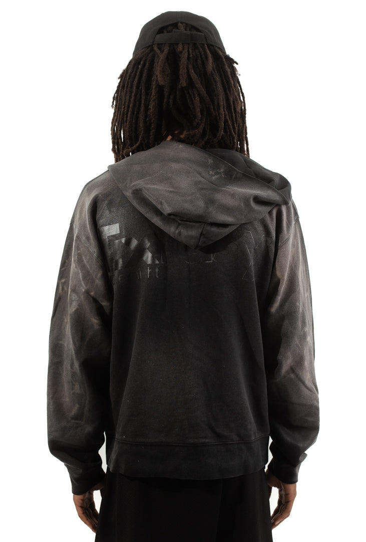 Waxed Zip-up Hoodie