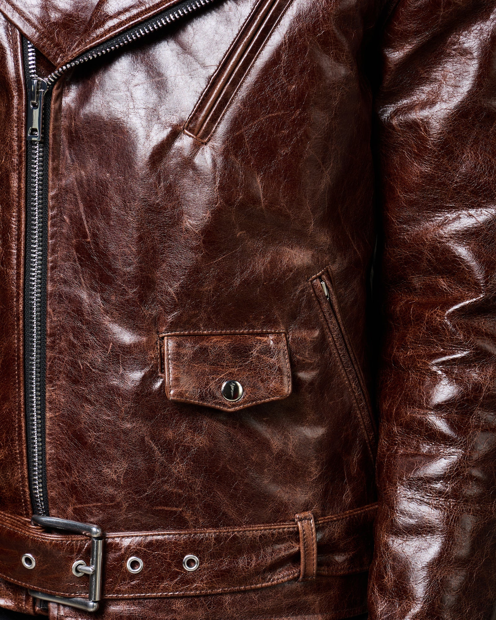 Decayed Brown Leather Jacket