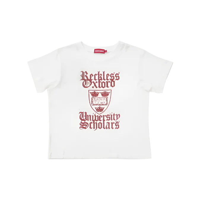 OXFORD REVERSE PRINT TEE WHT