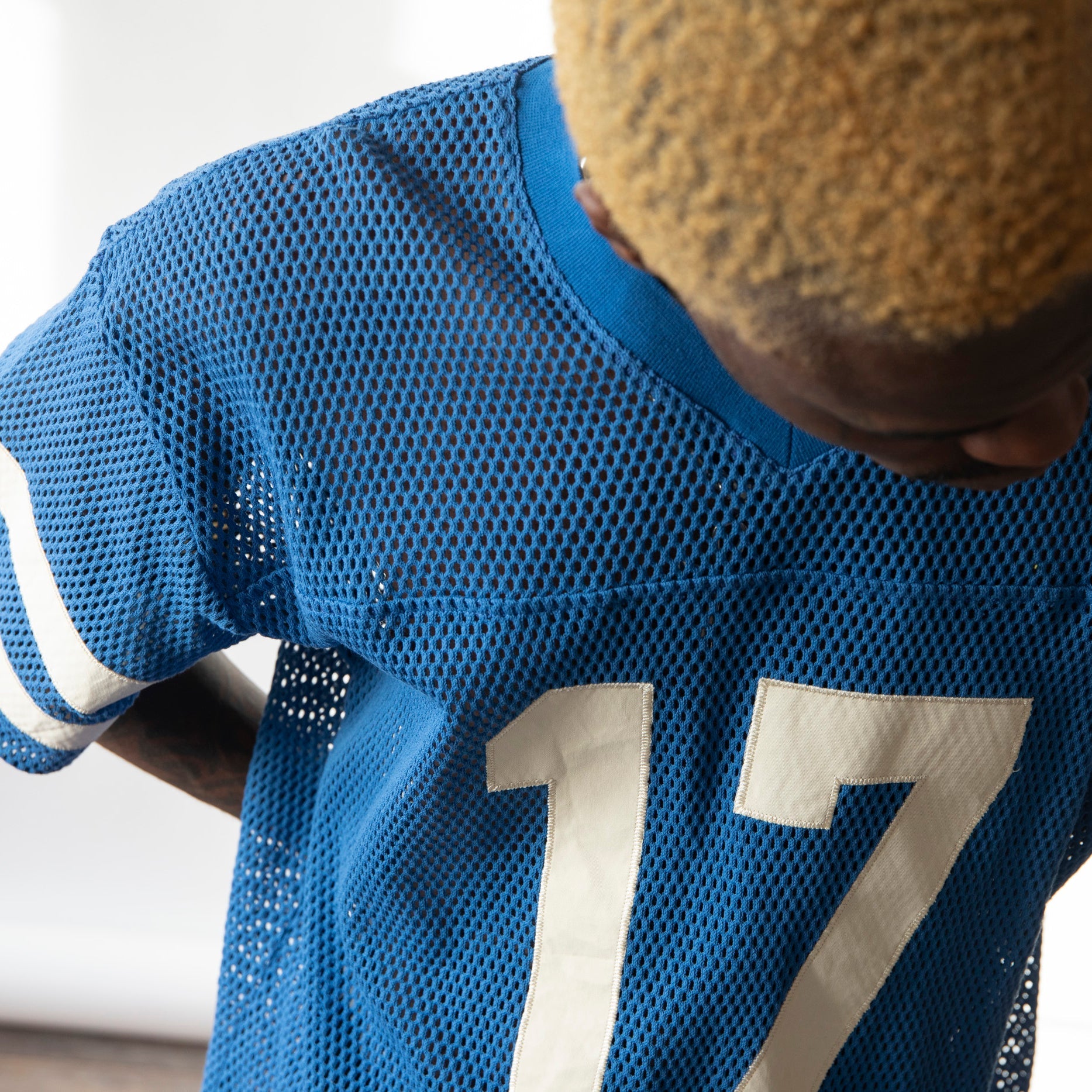 filthy® fishnet football jersey (blue)