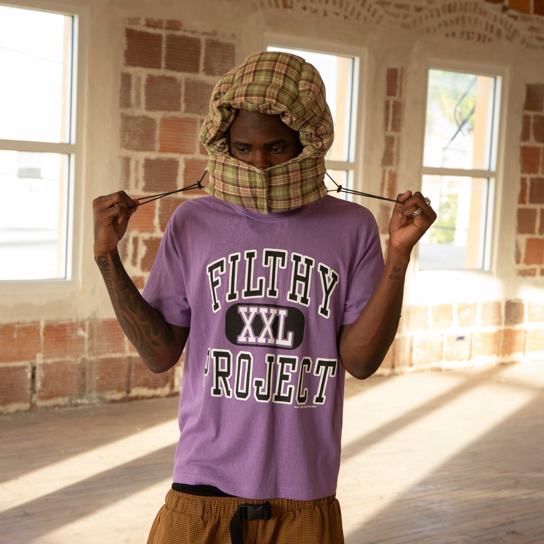filthy® varsity tee (purple)